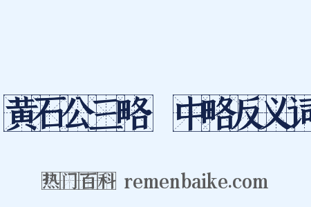 黄石公三略·中略反义词是什么意思的图片
